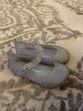 Mini Melissa Campana Clear Sparkle Jelly Mary Janes  size 9 little kids